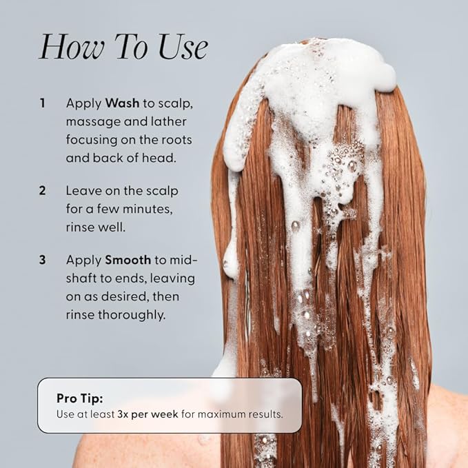 Arey Shower Duo | Daily Wash Shampoo and Smooth Conditioner Set | Delay + Reduce the Signs of Aging Grey Hair | Retain Moisture, Promote Smoothness | Vegan, Gluten-Free & Cruelty Free (2 Pack)