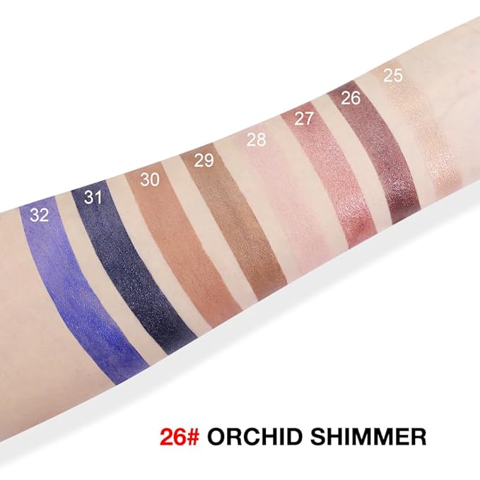 evpct Orchid Shimmer Cream Eye Shadow Brightener Sticks Set for Eyes, Orchid Shimmery Matte Pencil Eye shadow Applicator Stick Pen Palette Makeup Waterproof 26#