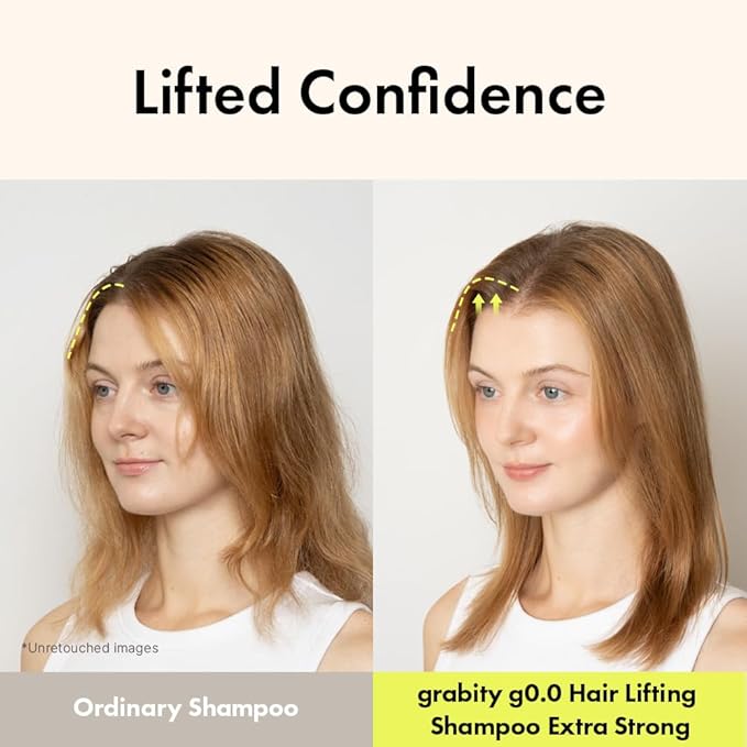 grabity g0.0 Hair Lifting Shampoo Extra Strong – Strengthening and Thickening Shampoo for Thinning Hair with Biotin and Salicylic Acid, Vegan and Sulfate-Free, 16.06 fl.oz.