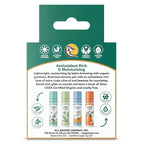 Badger Classic Organic Lip Balm Set - Green Box, Long Lasting Lip Moisturizer Gift Set, Light Silky Texture, All Natural Lip Balm Variety Pack Lip-Set (Unscented, Tea Tree, Mint & Tangerine), 4 pack