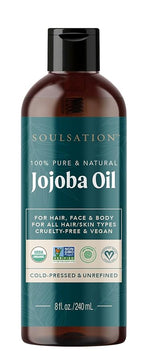 Organic Jojoba Oil for Skin, Hair & Face (8oz) | 100% Pure, Natural Cold Pressed - Hydrating Carrier Oil Hexane Free