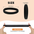 80pcs Black Thick Hair Ties for Women, 2.36 IN Large No Metal Ponytail Holders, Heavy Duty Elastic Hair Bands, Durable No Damage Hair Elastics for Thick & Curly Hair, Strong Hold