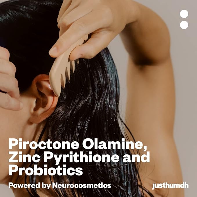 JustHuman Probiotic Therapy Conditioner | Balance Scalp Microbiome |Deeply Conditions and Hydrates | Softens, Smooths, and Adds Shine | Safe for Color-Treated Hair | Paraben-free, sulfate-free | 8 oz