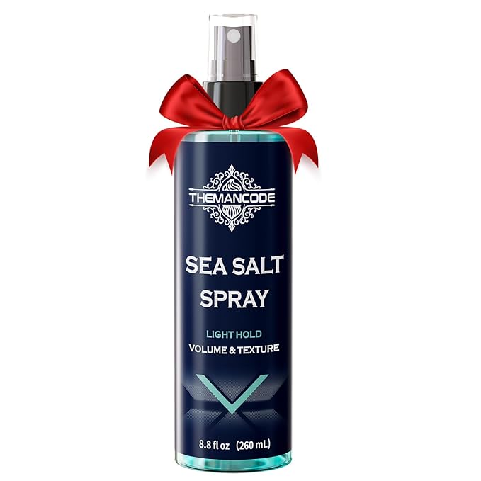 Sea Salt Spray for Men, Light Hold Thickness, Texturizing Hairspray, Valentines Day Gifts for Him, Stocking Stuffers for Man, Surf Spray Adds Instant Volume, Travel Essentials, Christmas Gift, 8.8 Oz
