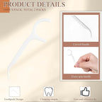 2700 Count Hotel Vanity Set Bulk 1000 Cotton Balls 500 Cotton Rounds 1000 Swabs with Double Round Tip 200 Dental Floss Picks for Face Makeup Removal Toiletries