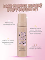 The Fox Tan One-Night Only Instant Tan Wash-Off Mousse, Fast Drying, Temporary Tan Formula For Face & Body, Vegan & Cruelty Free, 200mL