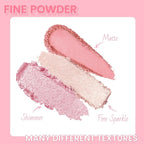 AMY'S DIARY 12Color Matte Shimmer Light Pink Eyeshadow Palette, Long-Lasting, and Highly Pigmented Eye Shadow. Elevate Your Eye Makeup– Unleash Your Unique Style