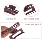 12Pack Colorful Trendy Square Hair Clips, Big and Small Neutral Rectangle Claw Clips, Non-slip Matte Large Hair Clips for Women, Hair Clasps Accessories Red Green Yellow