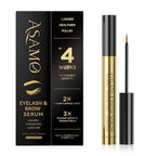 Eyelash & Eyebrow Growth Serum – 15 Plant Extracts for Longer, Denser & Fuller Lashes & Brows, Boosts Natural Hair Development,eyelash serum,Hypoallergenic Oil-Free,lash growth serum (Glossy Black)