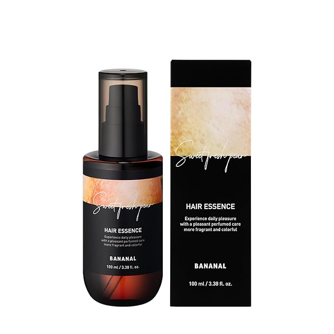 2-in-1 Korean Hair Perfume Oil & Serum with Morrocan Argan Oil & 12 Amino Acids for Dry, Damaged, Glass Hair Shine & Frizz-Control – Paraben & Alcohol-Free – Sweet Fresh Pear – 100ml / 3.38 fl oz