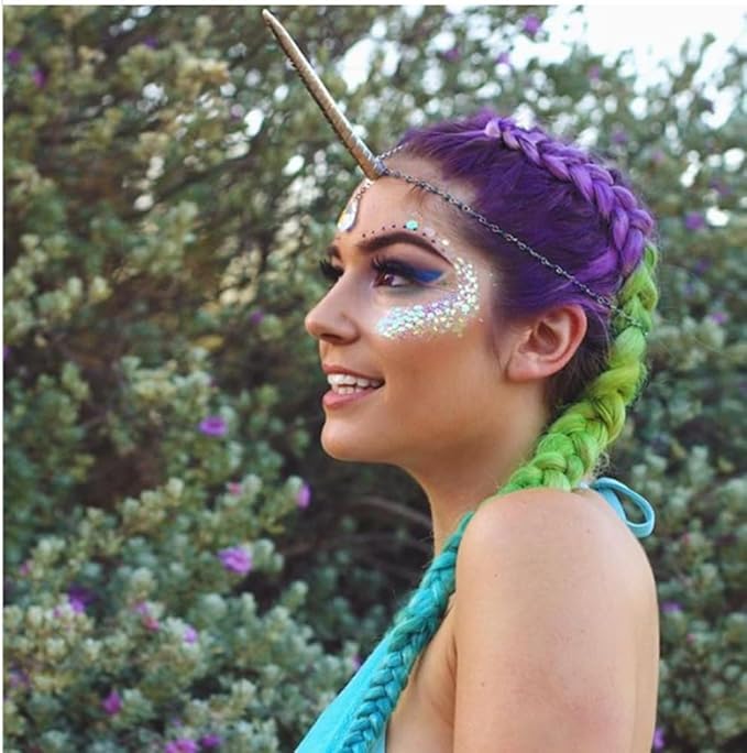 Go Ho Pink and White Body Glitter Set,Singer Concerts Face Glitter Gel Makeup,Holographic Long Lasting Chunky Sequins Glitters for Eye Lip Hair Nails,Festival Rave Accessories,White&Pink