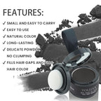 VOLLUCK Root Touch up Powder, Instant Hairline Powder for Thinning Areas and Gray Hair Coverage, Natural and Non-greasy Root Cover up for Women and Men (Black, 0.14 Ounce)