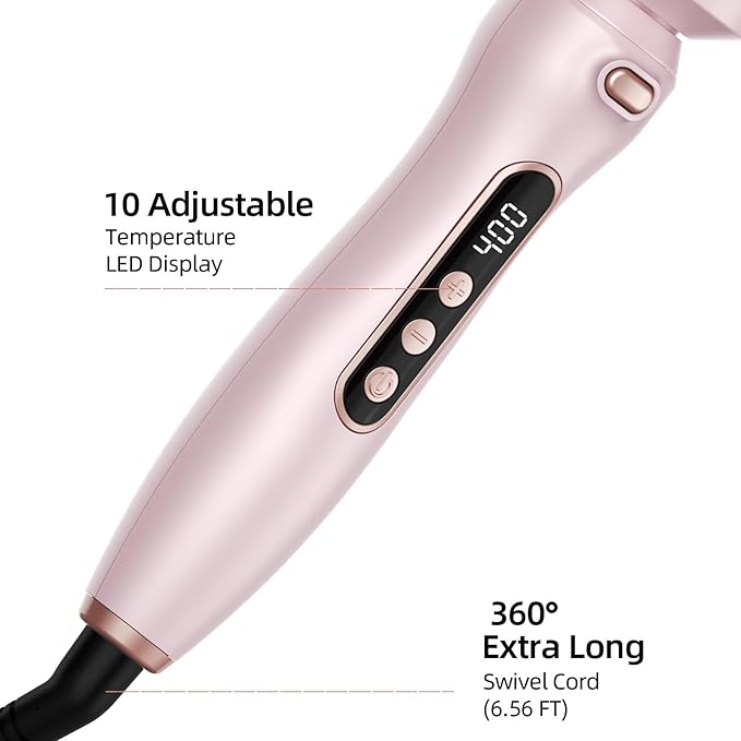 Thermal Brush, 1.7 Inch Heated Round Brush for Women, Dual Voltage Negative Ion Hot Brushes Styler for Blowout Look, Curling & Volumizing & Straightener for Dry Hair