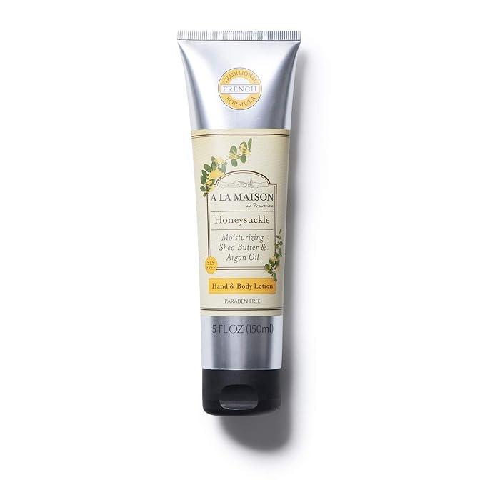 A LA MAISON de Provence Honeysuckle Hand and Body Lotion (Pack of 2) With Argan Oil, Shea Butter and Vitamin E, 5 fl oz Each