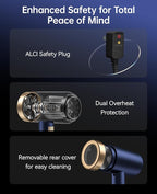 Hair Dryers for Women, CONFU Hair Dryer with Diffuser, Blow Dryers for Men, Hairdryer with Diffuser Attachment, Portable Lightweight Fast Drying Negative Ion Hairdryer for Home