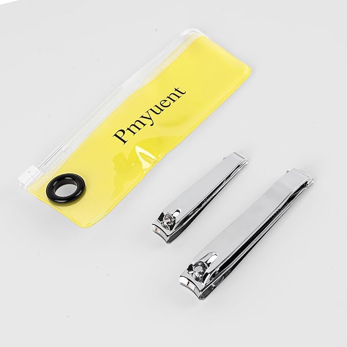 2 Piece Nail Clippers Set: Fingernail & Toenail Clippers Ergonomic Comfort for Men, Women