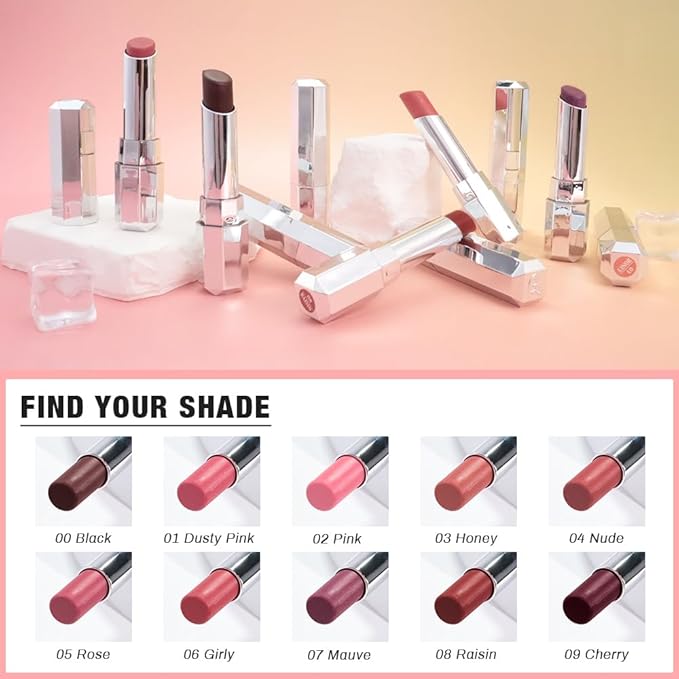 evpct Nude Honey Lipstick Tinted Lip Balm, Coral Sheer Hydrating Shine Tinted Lipstick for Women, Moisturizing Lip Color, Nourishing Tinted Lip Balm Plumper Gloss Stain, Glossy Shiny Finish, 03 Honey