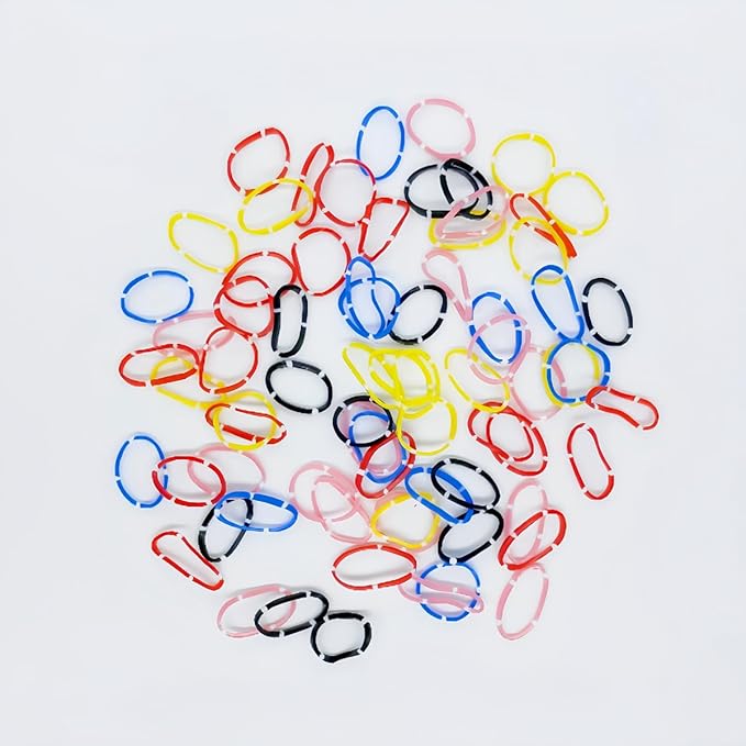3200 Pcs Elastic Rubber Bands Small Hair Ties Hair Rubber Mini Hair Bands Hair Elastics Tiny Soft Holder Ponytails for Girls (Dark Multicolor with dots)
