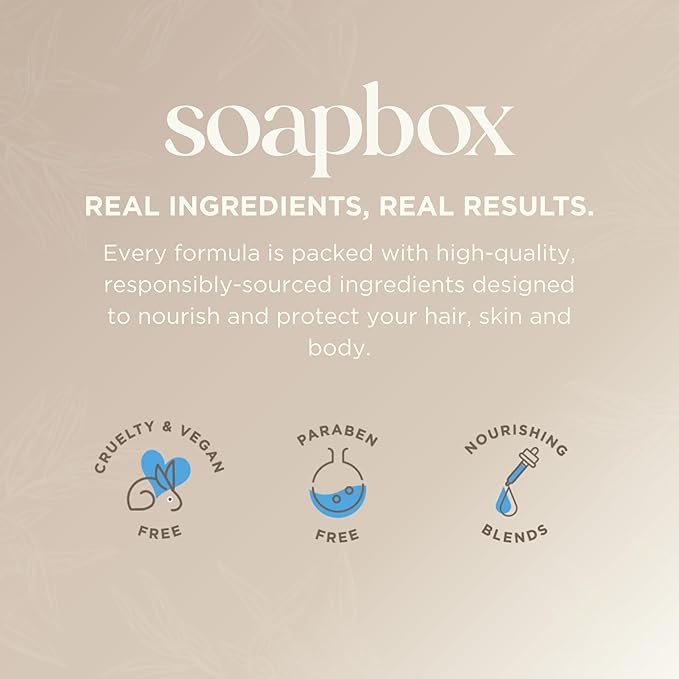 Soapbox Non Aerosol Hairspray - Flexible Hold Hairspray - Scented Anti Frizz Hair Spray with B5 & Aloe Vera - Light Soft Hold, Adds Shine, Non-Aerosol - 8oz