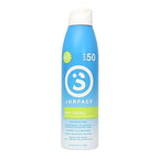 Surface Sunscreen Spray SPF 50 for Body, Natural Formula, Lightweight and Reef Friendly, Broad Spectrum UVA UVB Protection, Water Resistant Sun Care for Outdoor Use, Fragrance Free, 6oz