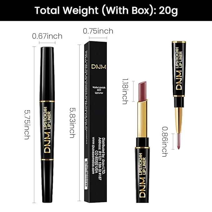 evpct 1Pcs Matte Lip Liner and Lipstick Combo Set Kit for Women, Magic Neutral Lipsticks 24 Hours Original Lipstick and Lips Liner Pencil Stain Gloss Makeup Long Lasting Waterproof, 33# MORE TAUPE