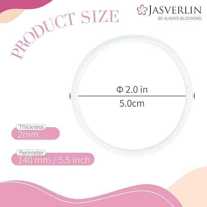 2mm White Hair Elastics Ties, Thin Ponytail Holders for Women Girls Kids, No Pull No Damage Slip Rubber Bands Fine to Medium Hair Accessories 80 Pcs