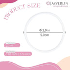 2mm White Hair Elastics Ties, Thin Ponytail Holders for Women Girls Kids, No Pull No Damage Slip Rubber Bands Fine to Medium Hair Accessories 80 Pcs