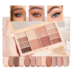 Eyeshadow Palette, Soft Matte & Romantic Shimmer, Low Saturation for Natural Look, Smooth Texture, High Pigment, No Fallout, Soft, Silky, Half-Wet Powder, Radiant, Clear, and Seamless Finish-4#