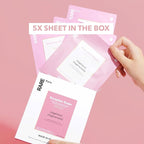 RARE Paris - Exception Rosée - Regenerating Facial Sheet Mask - Hydrating & Brightening - With Ceramides & Omega-3 & 6 - Brightening, Firming & Revitalizing - Multi-Active Serum Formula - 5 Pack