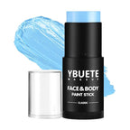 Light Blue Oil Based Face Body Paint Stick, Non-toxic Full-coverage Face Painting Halloween Corpse Bride SFX Cosplay Mermaid Joker Zombie, Waterproof Cream Light Blue Body Painting for Adults