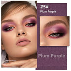 evpct Plum Purple Matte Single Eye Shadow Palette Makeup for Older Women, Plum Purple Natural Pressed Cream Eyeshadow Palette for Green Eyes, High Pigment Mini Monochrome Eyeshadow