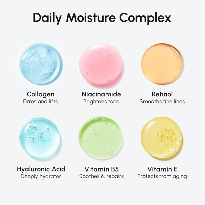 MAREE Face Moisturizer Collagen Cream for Face Gift Set 2 Pack - Hyaluronic Acid & Retinol - Anti-Aging Wrinkle Creams - Crema Para La Cara