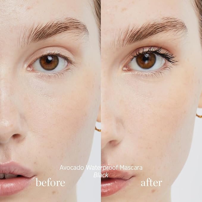 Ere Perez - Avocado Waterproof Mascara | Lengthen, Nourish, Enhance, Strengthen | Long-Lasting, Sensitive Eye Safe | Mamey + Camelia Oils | Vegan, Cruelty-Free, Clean Beauty (Black, 0.35 oz | 10 ml)