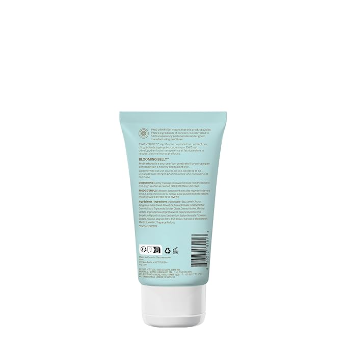 ATTITUDE Pregnancy Tired Legs Cream, EWG Verified, Dermatologically Tested, Plant and Mineral-Based, Vegan Maternity Products, Soothing and Refreshing Mint, 5 Fl Oz (Pack of 6)