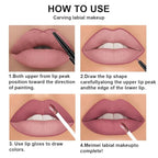 evpct 3Pcs Antique Rose Nuetral Hot Mauve Matte Lip Liner & Liquid Lipstick Stain Makeup Set for Women, Lip Liner Stain Long Lasting Waterproof Smudge Proof, Cruelty Free Lip Makeup 24 hours originale