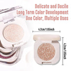 Single Nude Rose Gold Shimmer Eyeshadow,Monochrome Eye Shadow,Apply Make Up Easily,Glitter Single Eyeshadows 24 Hour Eye Makeup Longwear Waterproof