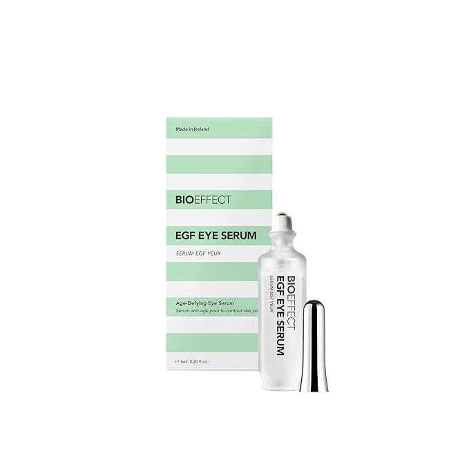 BIOEFFECT EGF Eye Serum with De-Puffer Rollerball, Anti-Aging, Moisturizing Contour Gel To Visibly Reduce Wrinkles, Puffiness, Fine Lines with Barley Growth-Factor Protein