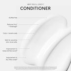 SEEN Conditioner, Fragrance Free - Non-Comedogenic & Hair Conditioner- Dermatologist-Developed - Safe for Sensitive, Eczema & Acne Prone Skin