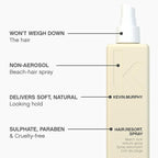 KEVIN.MURPHY HAIR.RESORT.SPRAY - Beach Look Hairspray - For Fine & Longer - Natural, Flexible Hold Hairspray - Lightweight Hairspray - Sulphate Free Hair Care - 150 mL / 5.1 fl oz