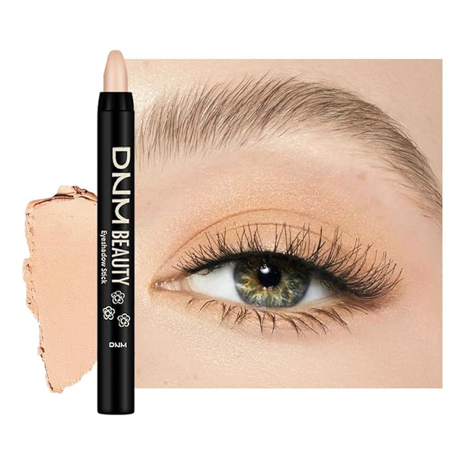 evpct Nude Beige Matte Cream Eye Shadow Sticks Brightener Pencils for Women, Nude Beige Silky Eyeshadow Applicator Stick Pen Waterproof, Blendable Crease-Proof Stick Eyeshadow Matte Eye Makeup 82