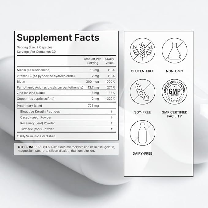 Serovital Hair Regeneres - Enhanced Hair Growth Vitamins for Women, Decrease Hair Loss and Shedding, Strengthen and Thicken Hair, Reduce Greying and Breakage, Regrow Hair, Hair Vitamins - 60 Count