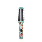 CALISTA GoGo Mini Heated Round Brush | Curl, Touch-Up, De-Frizz, and Style Hair with the Mini 7” Styling Tool | Heats to 365°F | Perfectly Designed Travel Tool | Dual Voltage (Retro Floral)