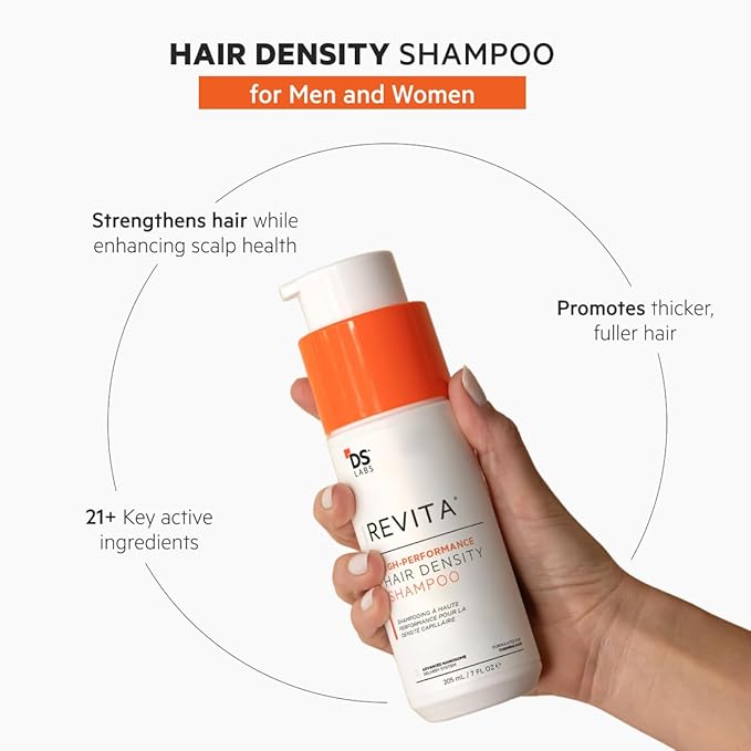 DS Labs Revita Shampoo & Revita Tablets Kit, 205mL & 30 Tablets – Scalp First Cleanse & Daily Supplement for Fuller Looking, Thicker Looking Hair, Sulfate & Silicone Free, for Men & Women