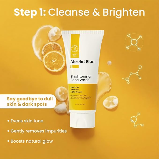 Radiance Bundle – 5-Step Advanced Brightening System – Complete Skincare Kit with Face Wash, Gel, Cream, Serum & SPF Moisturizer