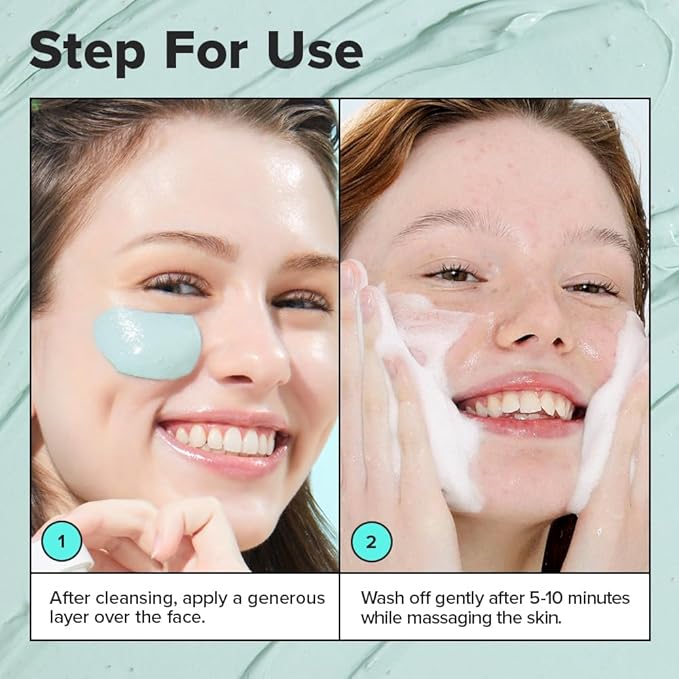 I DEW CARE Wash Off Face Mask - Chill Mo-Mint | Soothing Mask with Peppermint Leaf Extract, Korean Face Mask Skin Care for Face, 3.38 Oz