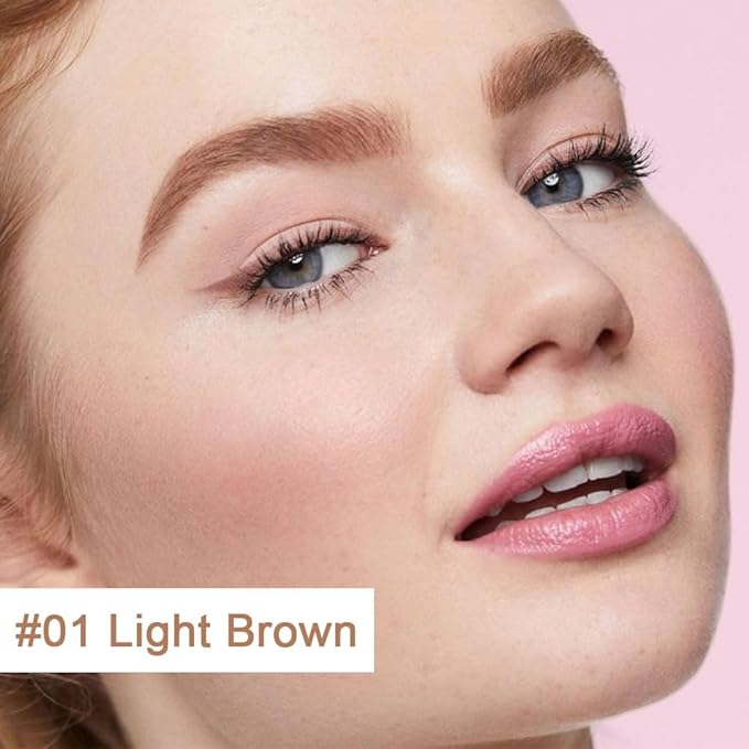 Eyebrow Stamp Stencil Set, Eye brow Charm Stencils Shaping Kit, Long-Lasting Eyebrow Shaper for Women Girl, Cruelty-Free plantillas para la cejas (Light Brown)