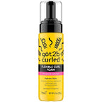 Got2B Curled Flexible Curl Foam, 6.7 Fl Oz, Hair Mousse for Frizz Control and Heat Protection, Lightweight Hold, No-Crunch Definition for Wavy & Curly Hair Styling, Aloe Vera & Vitamin E Infused