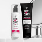 Love Ur Curls® All-in-One Curl Cream Styler for Curly Hair and Irish Sea Moss Hair Gel Bundle, Define, Hydrate and Style with Shea Butter, Medium Hold Curl Styling Gel to Reduce Excess Frizz