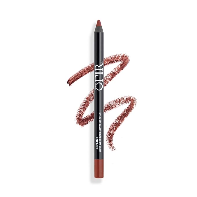OFIR Longwear Demi-Matte Lip Pencil | Smudge-Proof, Easy Glide, Hydrating, Long-Lasting Color | All That - Deep Brown Lip Liner Pencil | 0.042 OZ