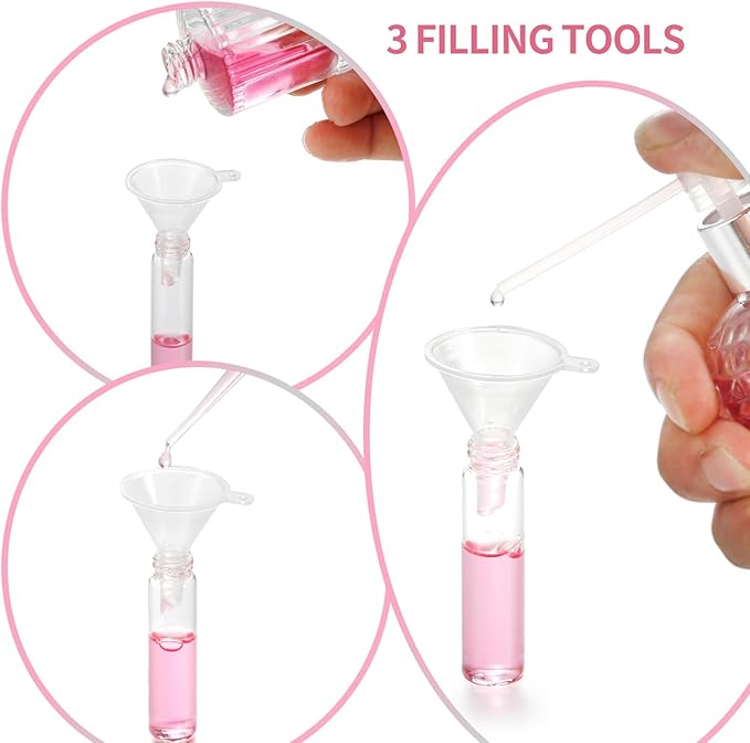 20Pcs 10ml Empty Clear Glass Mist Spray Bottle Refillable Mini Perfume Atomizer Travel Sample Bottle with Golden Aluminized Nozzle Makeup Container for Perfume (10ml Gold Caps)